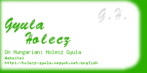 gyula holecz business card